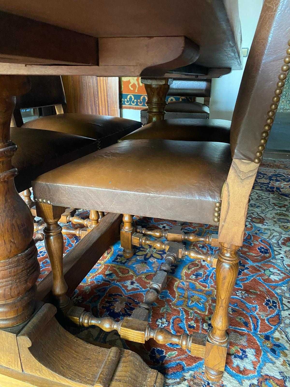 Mesa de Jantar em Madeira 6 Cadeiras