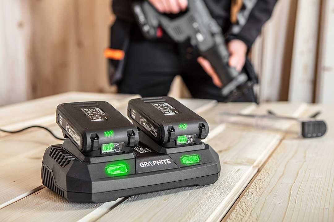 Ładowarka do akumulatorów GRAPHITE Energy+ 18V Li-Ion Podwójna