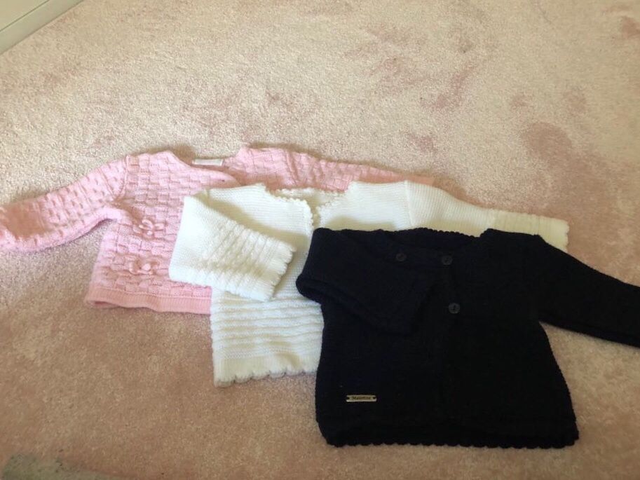 Casacos Malha Menina 0-3 meses