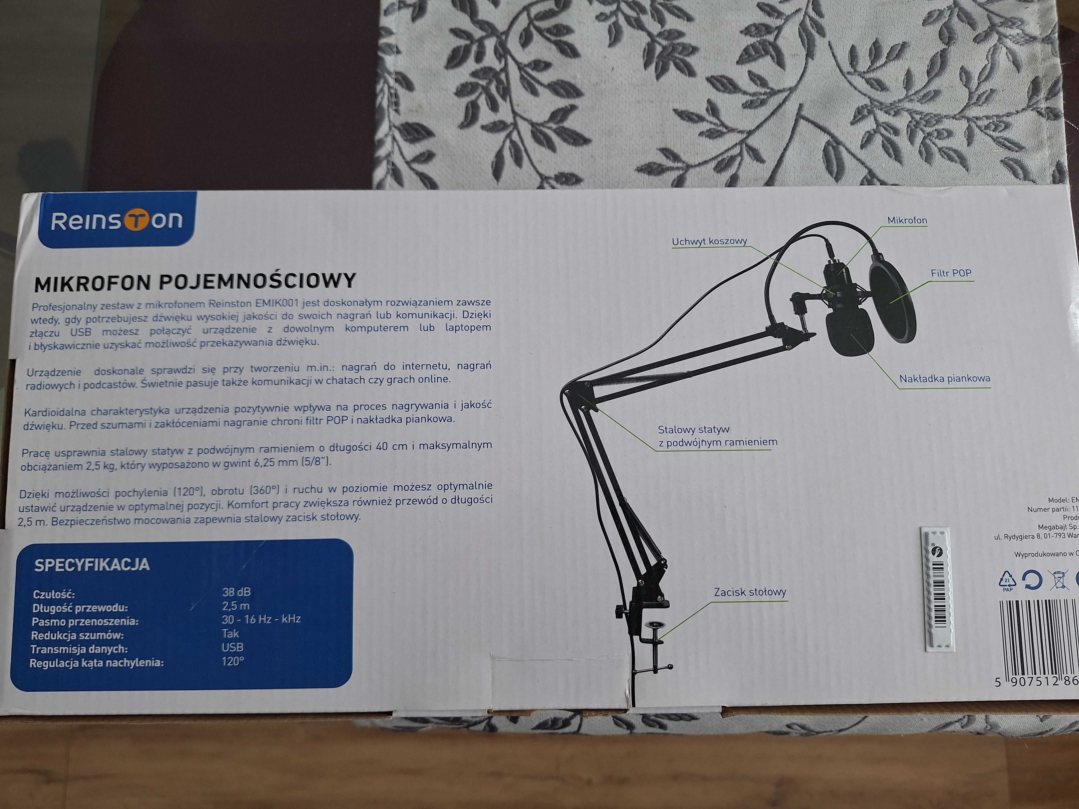 Mikrofon Pojemnościowy "REINSTON"
