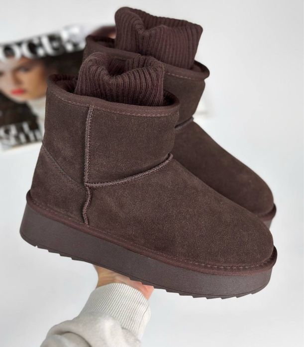 Угги з носочком натуральна замша