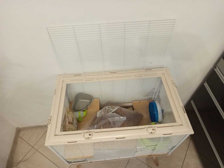 duża klatka dla CHOMIKA / SZYNSZYLA / ŚWINKI MORSKIEJ + akcesoria