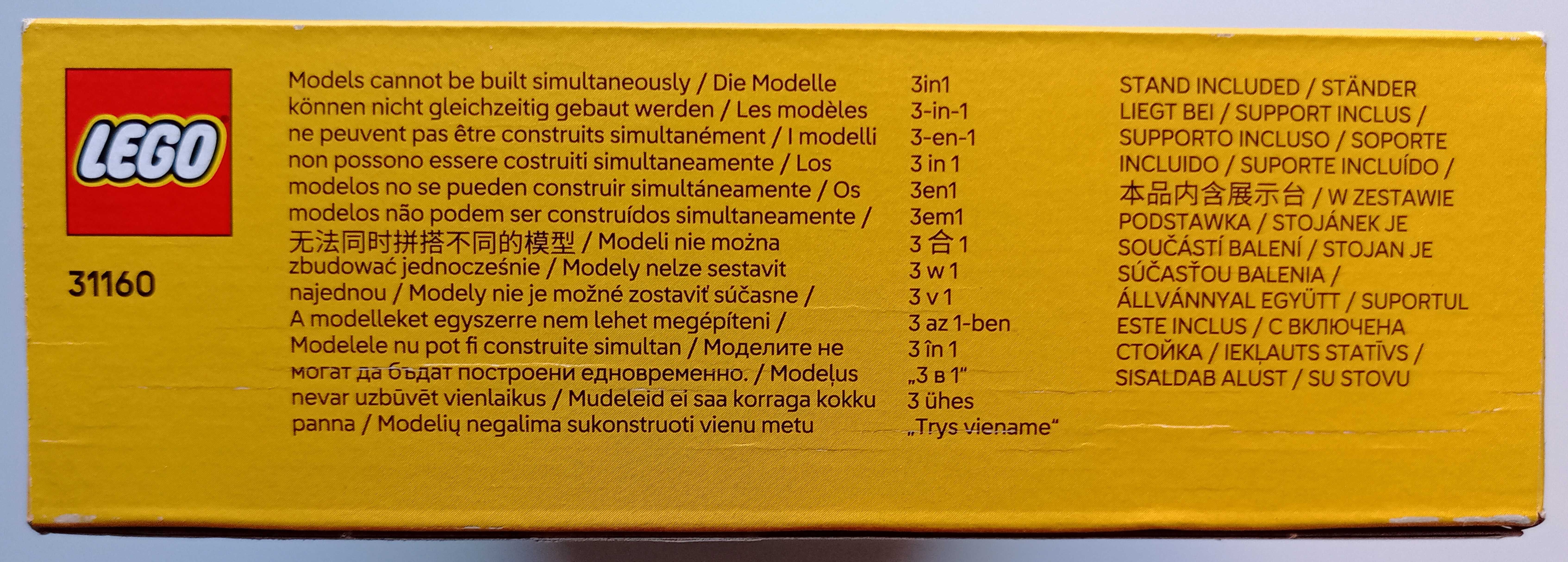 Lego 31160 Creator 3 w 1 Samolot Wyścigowy