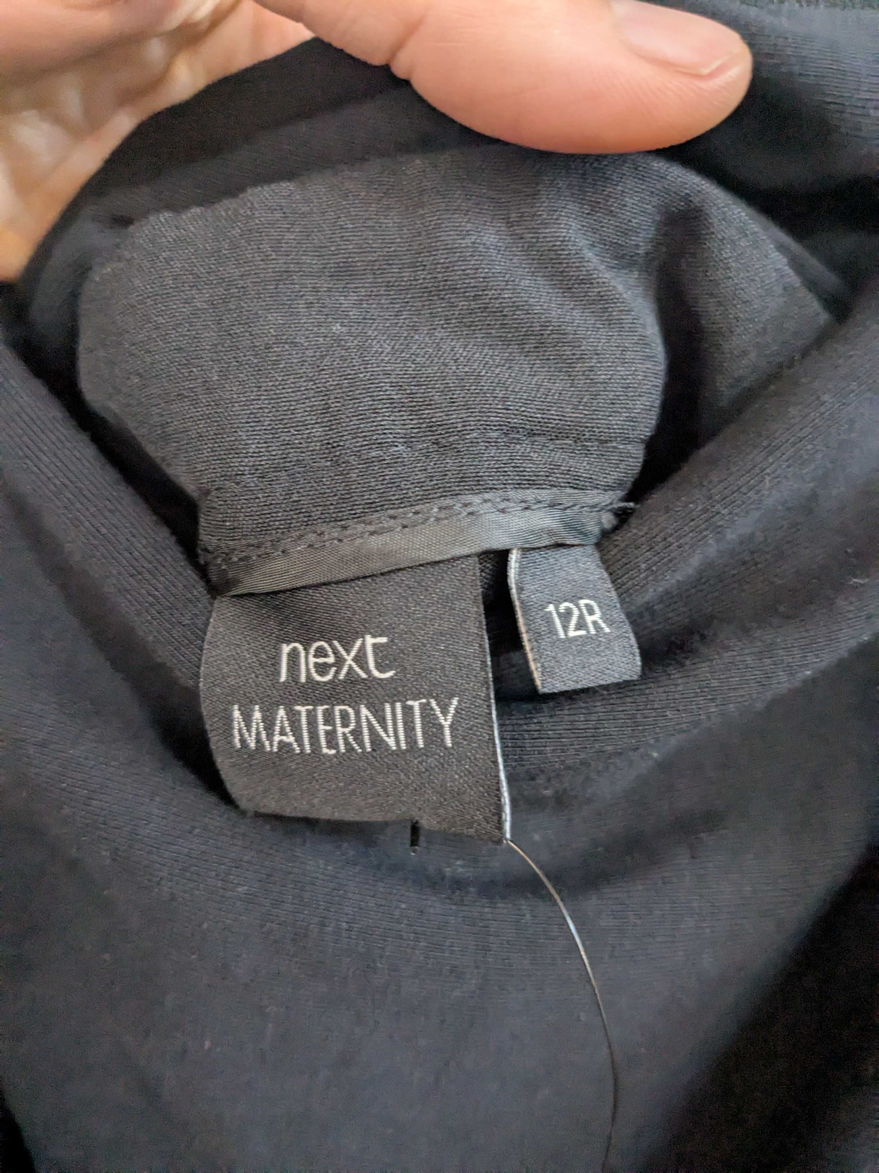 NEXT maternity spodnie ciążowe z wiskozą czarne rozm. 40