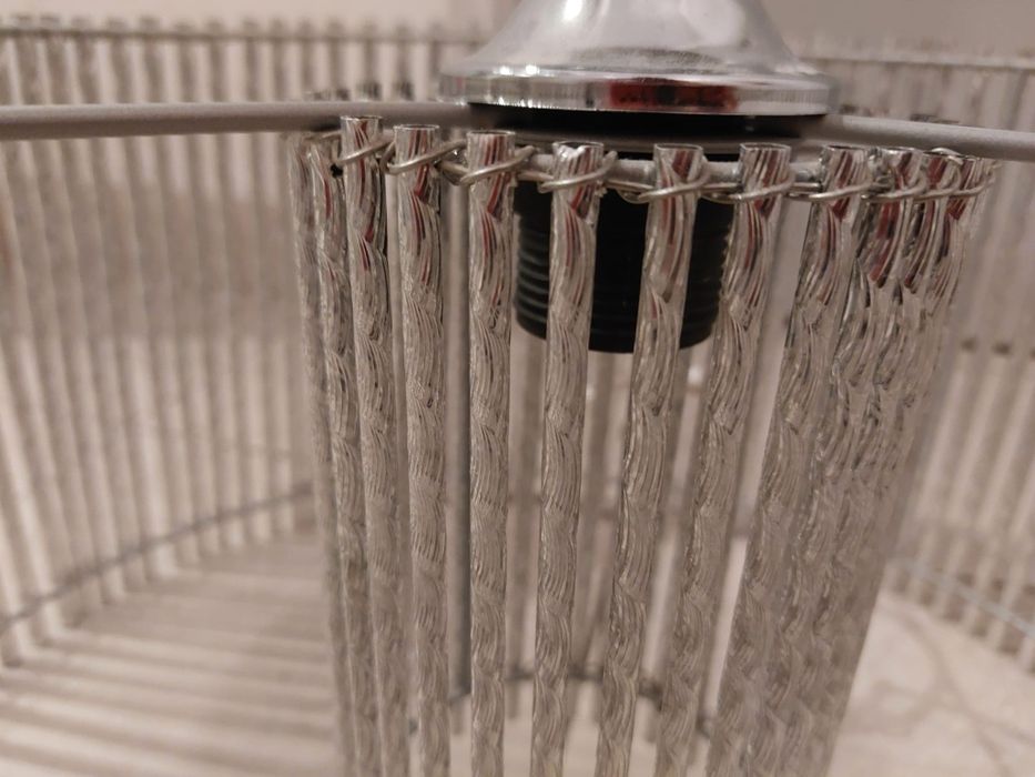 Candeeiro de teto suspenso Salomon E27 d40 cm 1 luz cromado