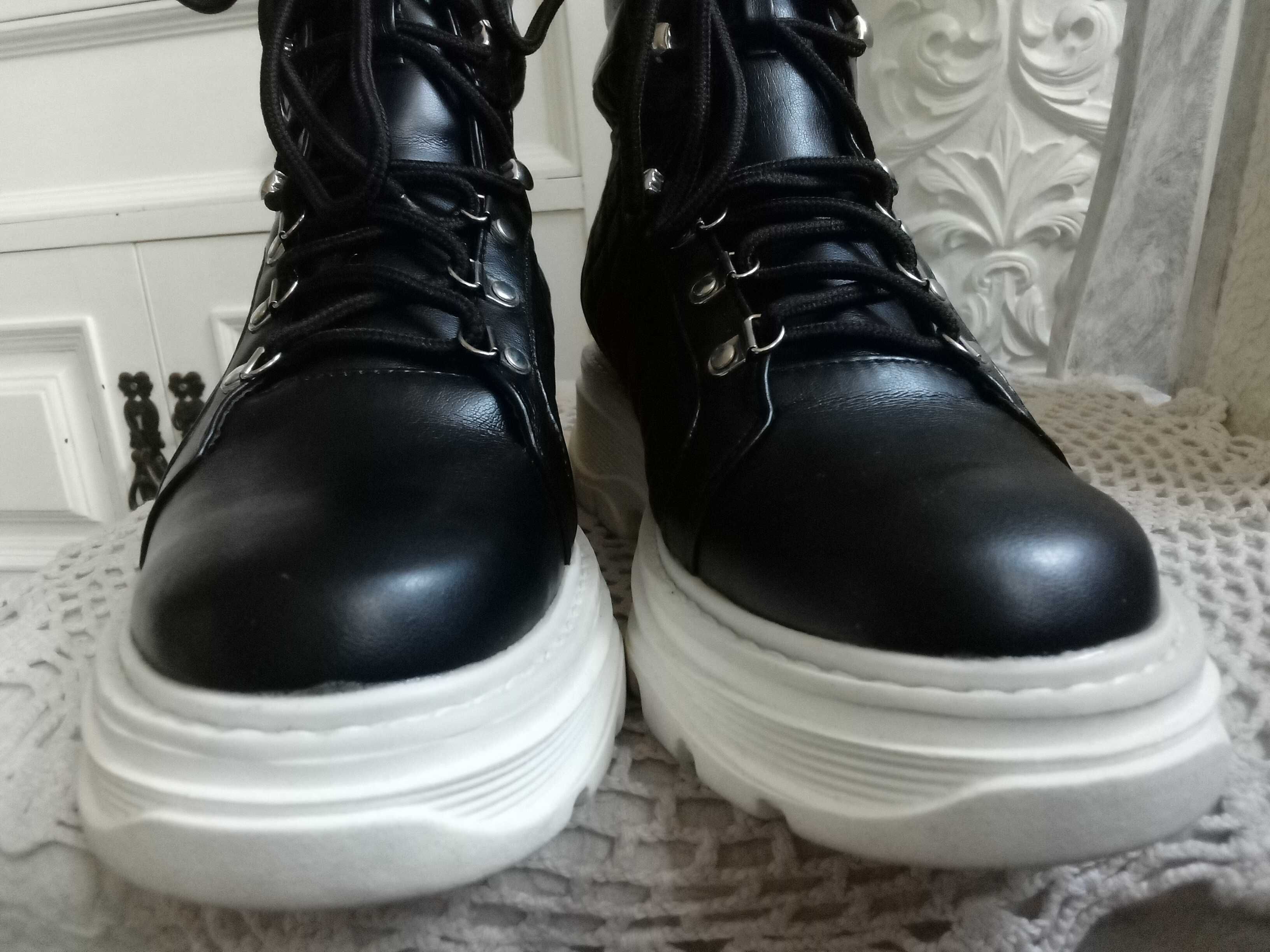 NOWE botki trzewiki damskie 38 buty sneakersy trapery zimowe ocieplane
