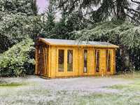 Cabana modular de madeira, escritório Exterior de 17,2 m2