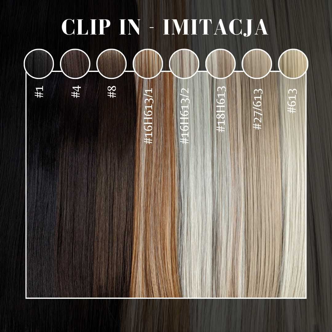 Imitacja włosów naturalnych- włosy CLIP IN syntetyczne 60 CM