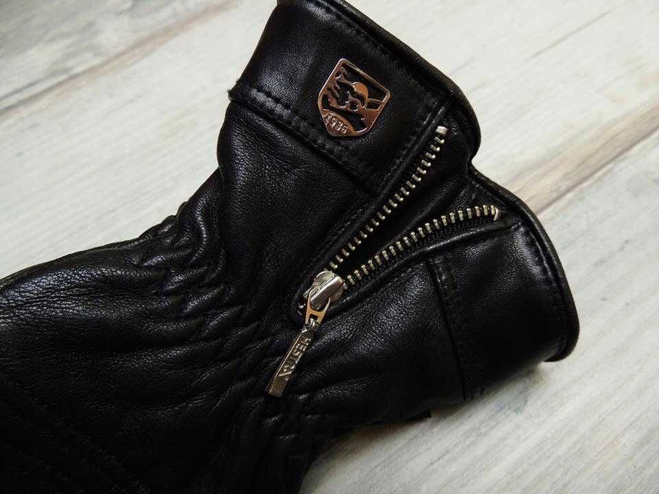 Hestra rękawiczki damskie skórzane ocieplane Primaloft czarne premium