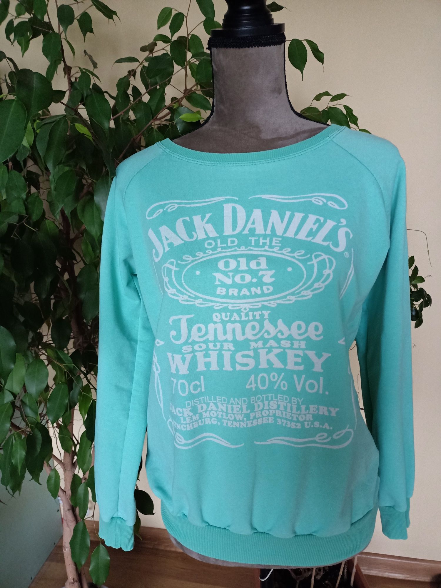 Bluza miętowa z aplikacją M/L