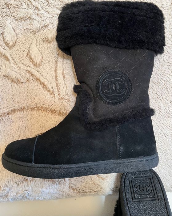 Chanel 37-38 р Зимові чоботи /ботфорти 36 р