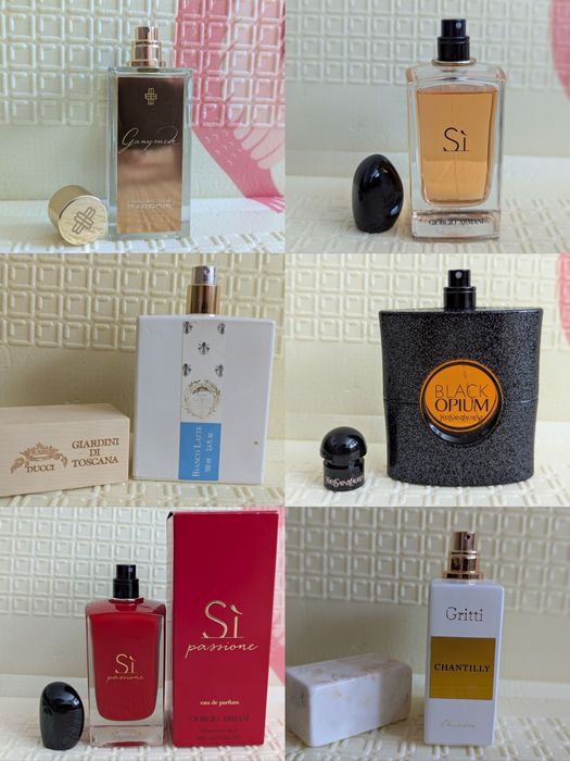 Оригінальні парфуми Black opium, Si, Si passione, Gritty Chantilly