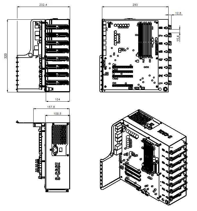 Obudowa serwerowa - 10 dysków / S-CASE 3 ATX RAW