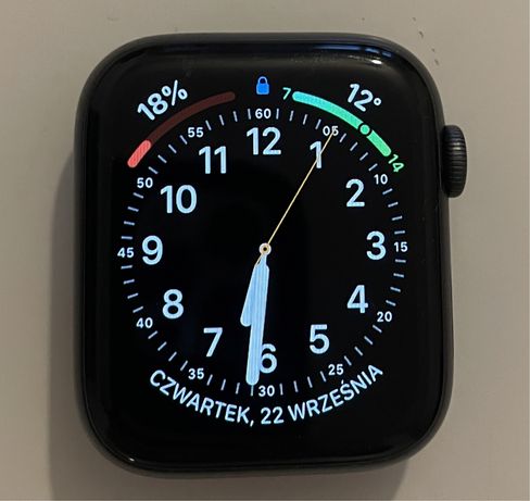 Apple Watch Series 6 GPS + Cellular • 44 mm z aluminium, gwiezdna szar