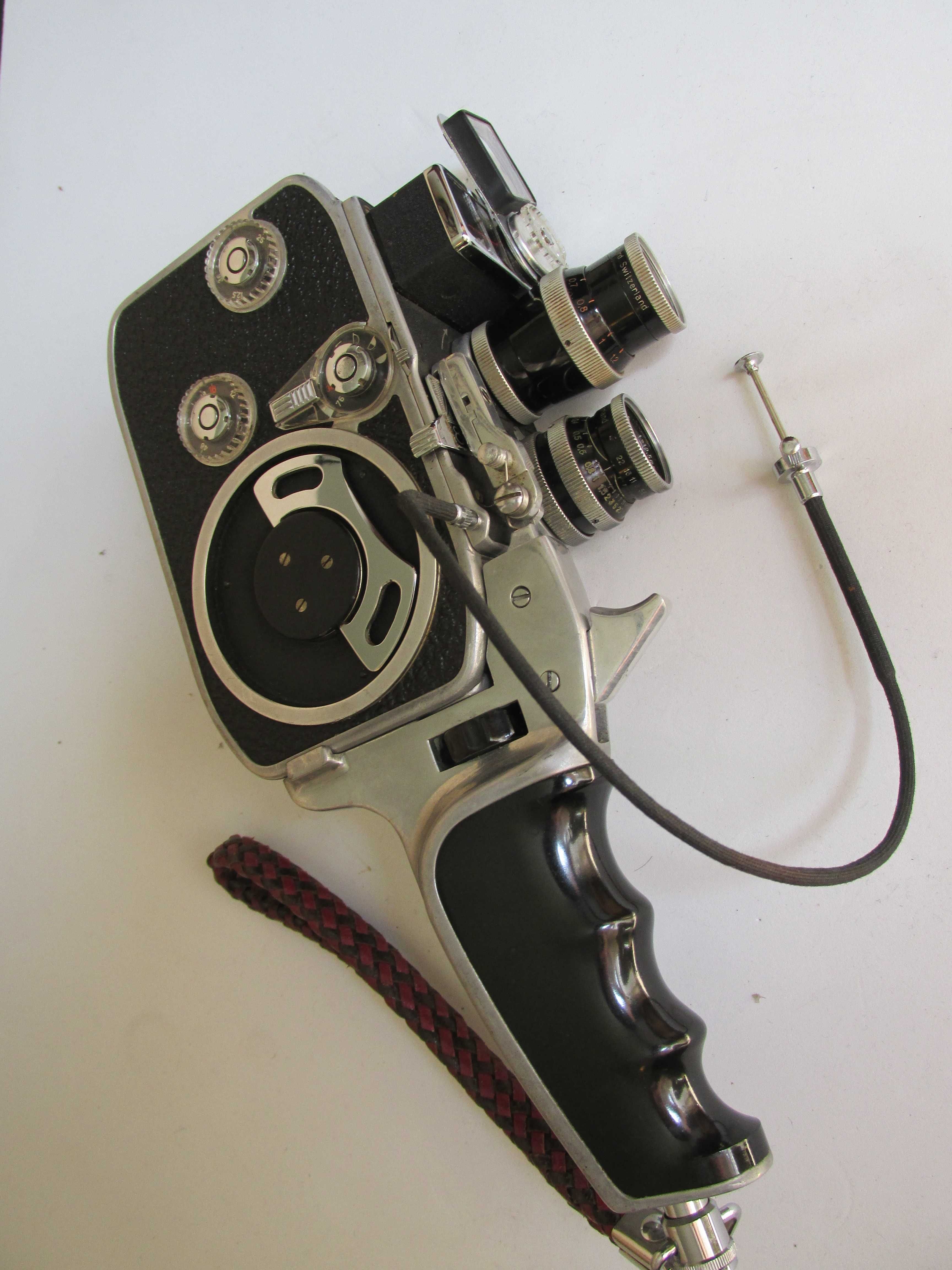 Máquina de filmar Bolex Paillard B 8 L de 1958, mais 6 acessórios