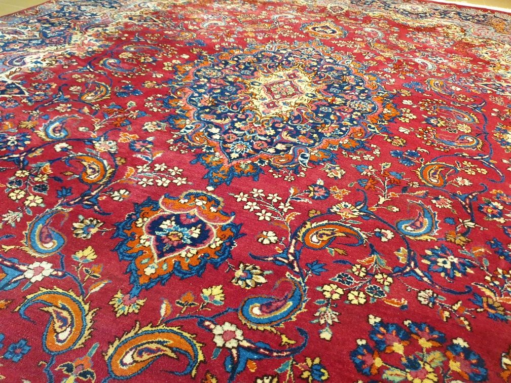 Ogromny perski dywan Meshed 405 # 305 , Iran w bdb stanie