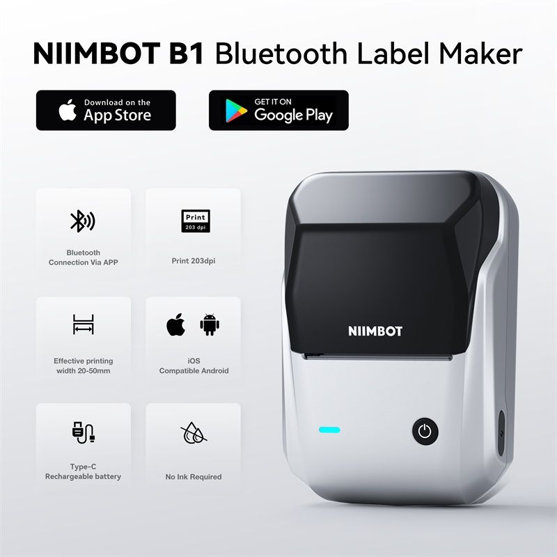 Термопринтер NIIMBOT B1 + 1 рулон