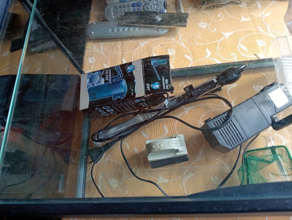 Aquário 60L com muitos acessórios
