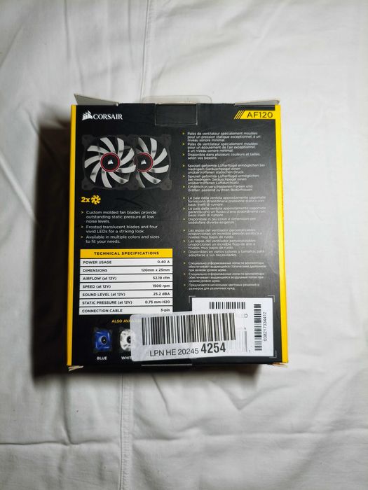 2x Ventoinhas Corsair AF120 LED Vermelho