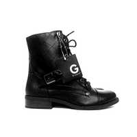 GUESS Damskie Trapery Botki Martens Militarne Kombat Workery Glany