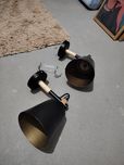 Kinkiety lampy metalowe czarno-złote