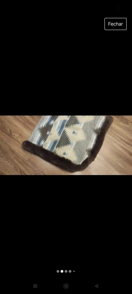Poncho com pêlo  Novo