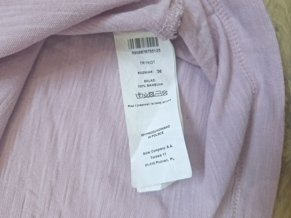 Solar T-shirt lawendowy liliowy r. 36