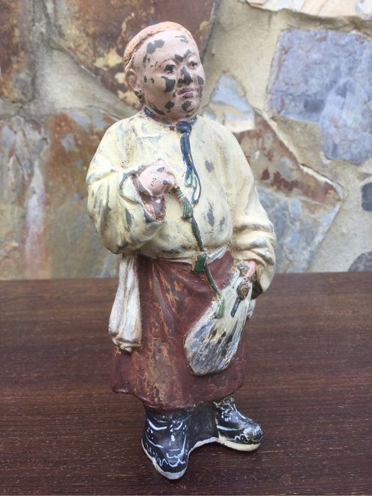 Escultura Ceramica Chinesa Séc XVIII 16 cm Altura