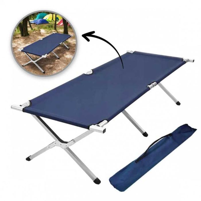 Łóżko turystyczne, polowe, kanadyjka 190 x 62cm składane AR04GRAN