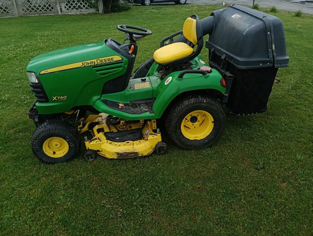 Traktorek kosiarka John Deere X740 kosz na trawę komplet FV
