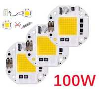 Светодиодная LED матрица с драйвером 220v для прожектора 50w 70W 100W