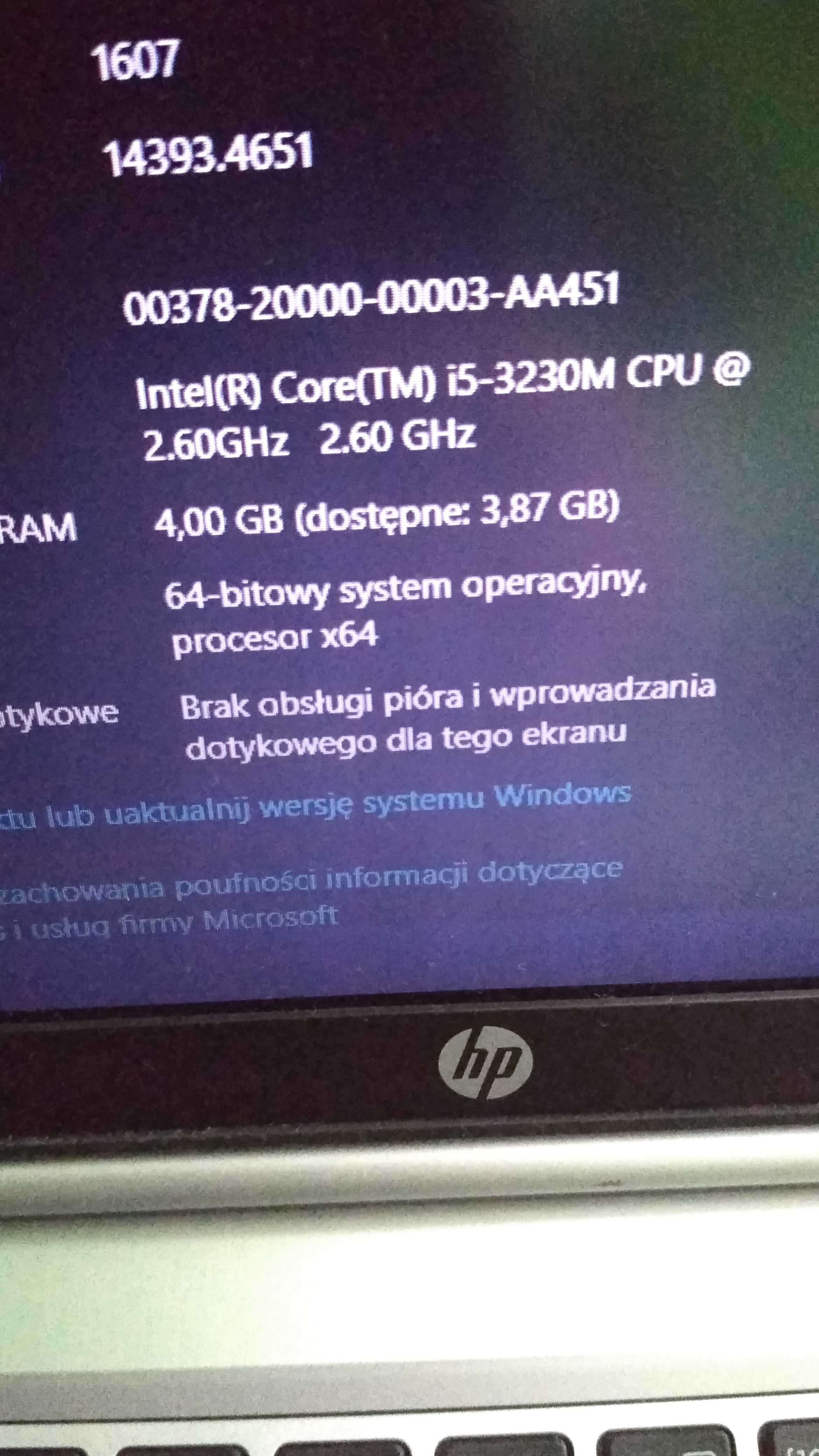 HP EliteBook 2570P i5-3230M/4GB/120GBSSDD+Dysk320HDD/WIN10