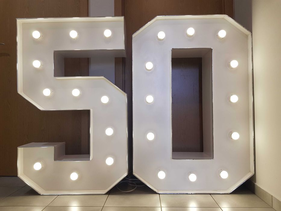 Cyfry LED 120 cm Na Urodziny i Imprezy, Poznań Strzeszyn, Wynajem