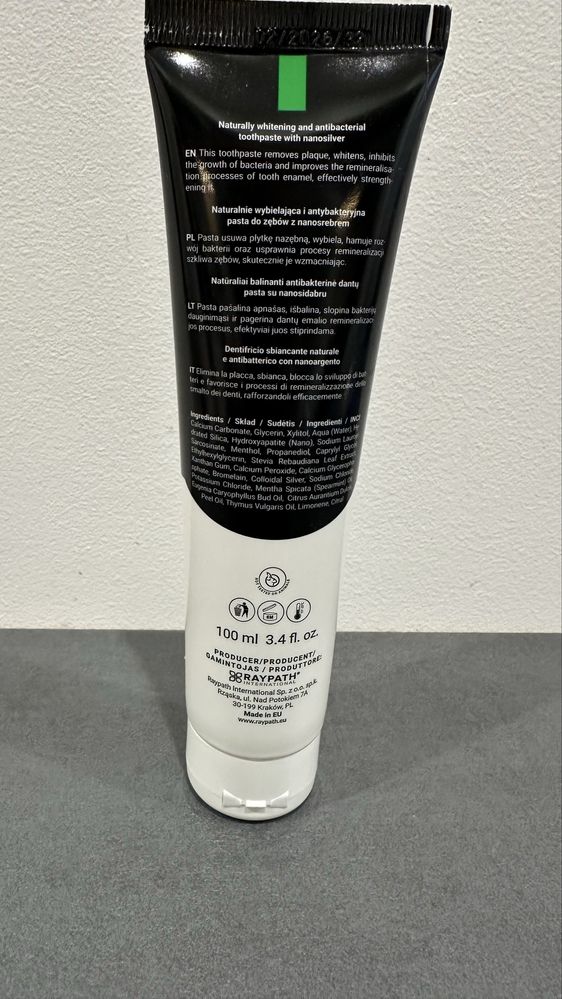 Wybielająca Pasta do zębów z Nanosrebrem RAYPATH 3D 100ml