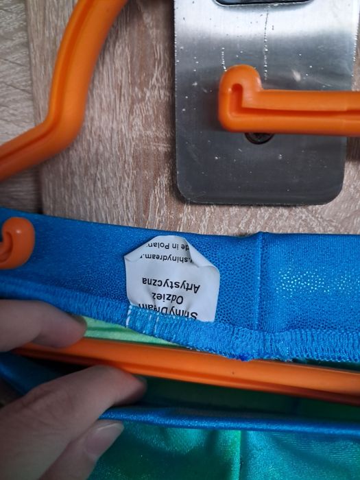 Shiny Dream Legginsy artystyczne lycra brokatowe taniec