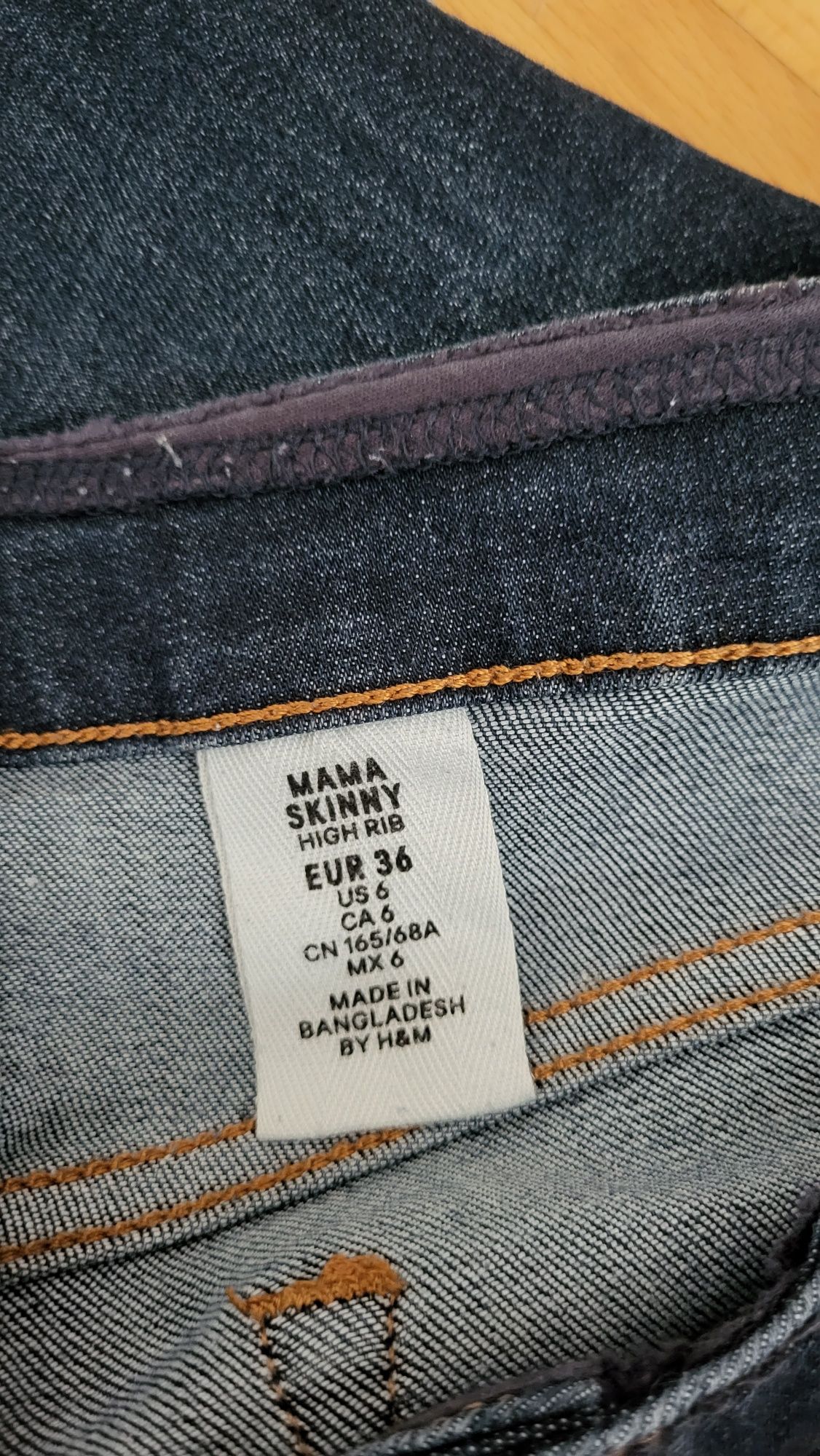 H&M MAMA 36 jeansy ciążowe skinny