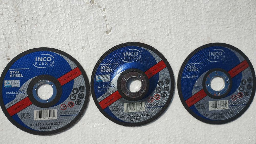 3 grubości tarcz do szlifierki. Sprzedam KOMPLET