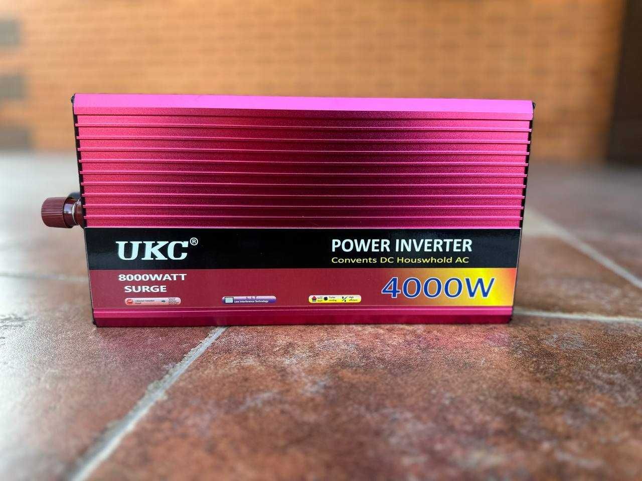 Перетворювач напруги Power One Инвертор 12v 220v 4000W Преобразователь