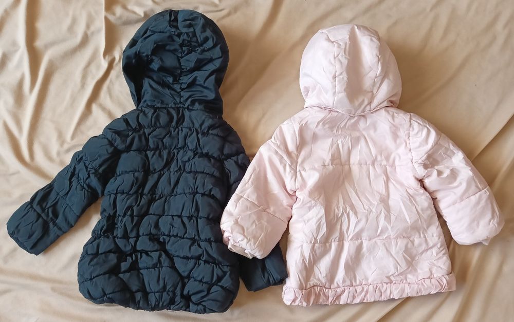Kurtki zimowe dla dziewczynki, rozmiar 80.