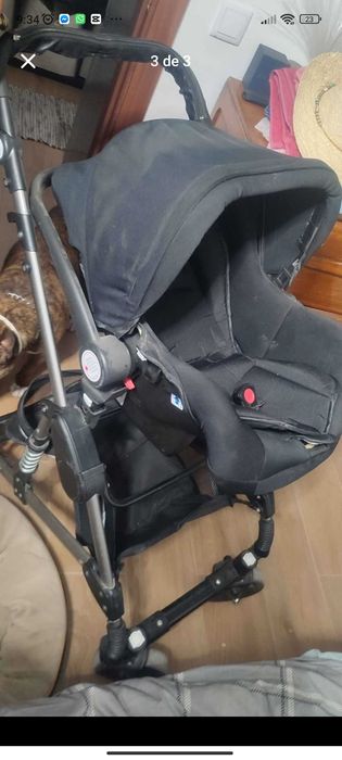 Carrinho de bebe trio  ( alcofa, ovo e cadeirinha)