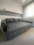 Sofa 3 osobowa z szezlągiem rozkładana z pojemnikiem na pościel IKEA