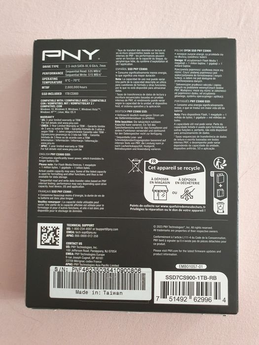 Dysk ssd PNY SC900 1Tb