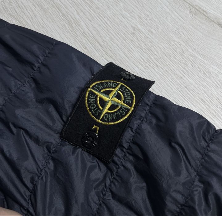 Stone Island garment dyed micro yarn down overshirt