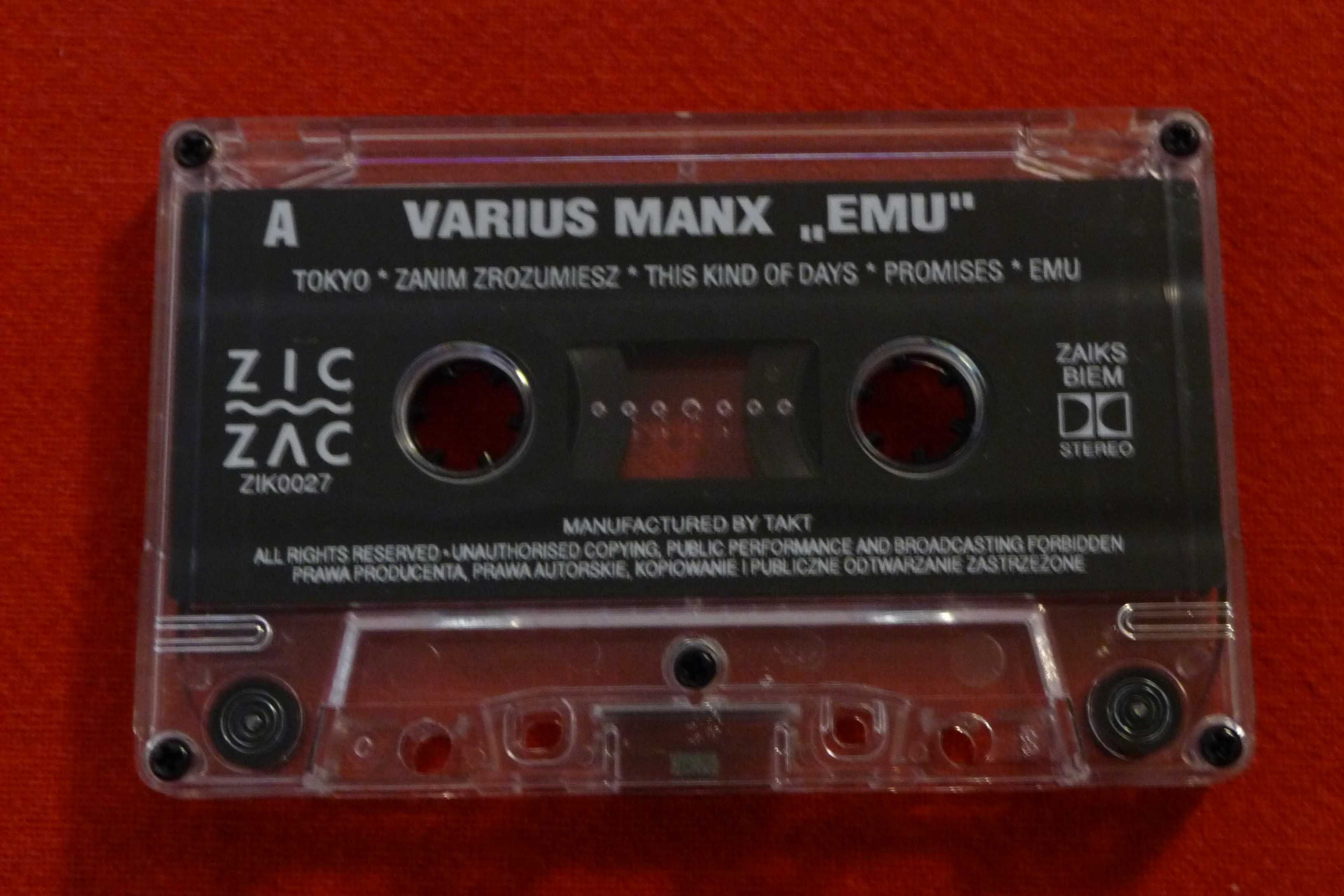 VARIUS MANX - Emu - kaseta magnetofonowa