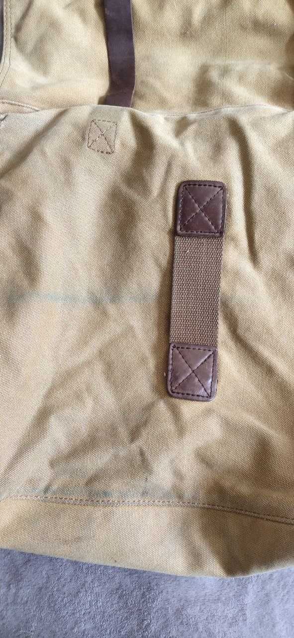 Сумка котон Muchuan чоловіча пісочного кольору з шкірою 39*33*12 см