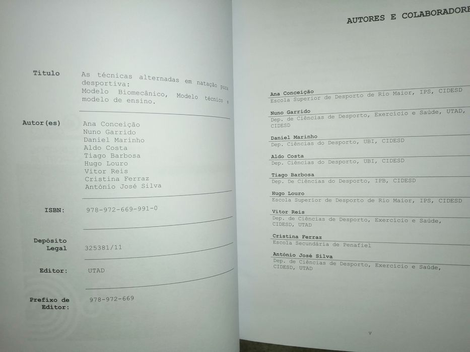 As técnicas alternadas em natação pura desportiva