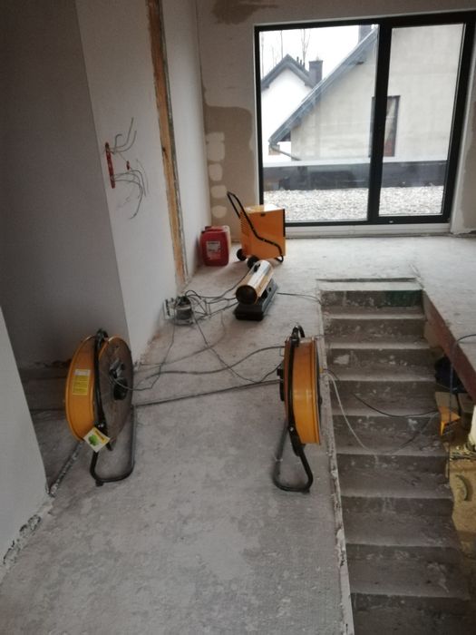 Osuszanie/Wynajem sprzętu,nagrzewnice,osuszacze, wentylatory, przewody