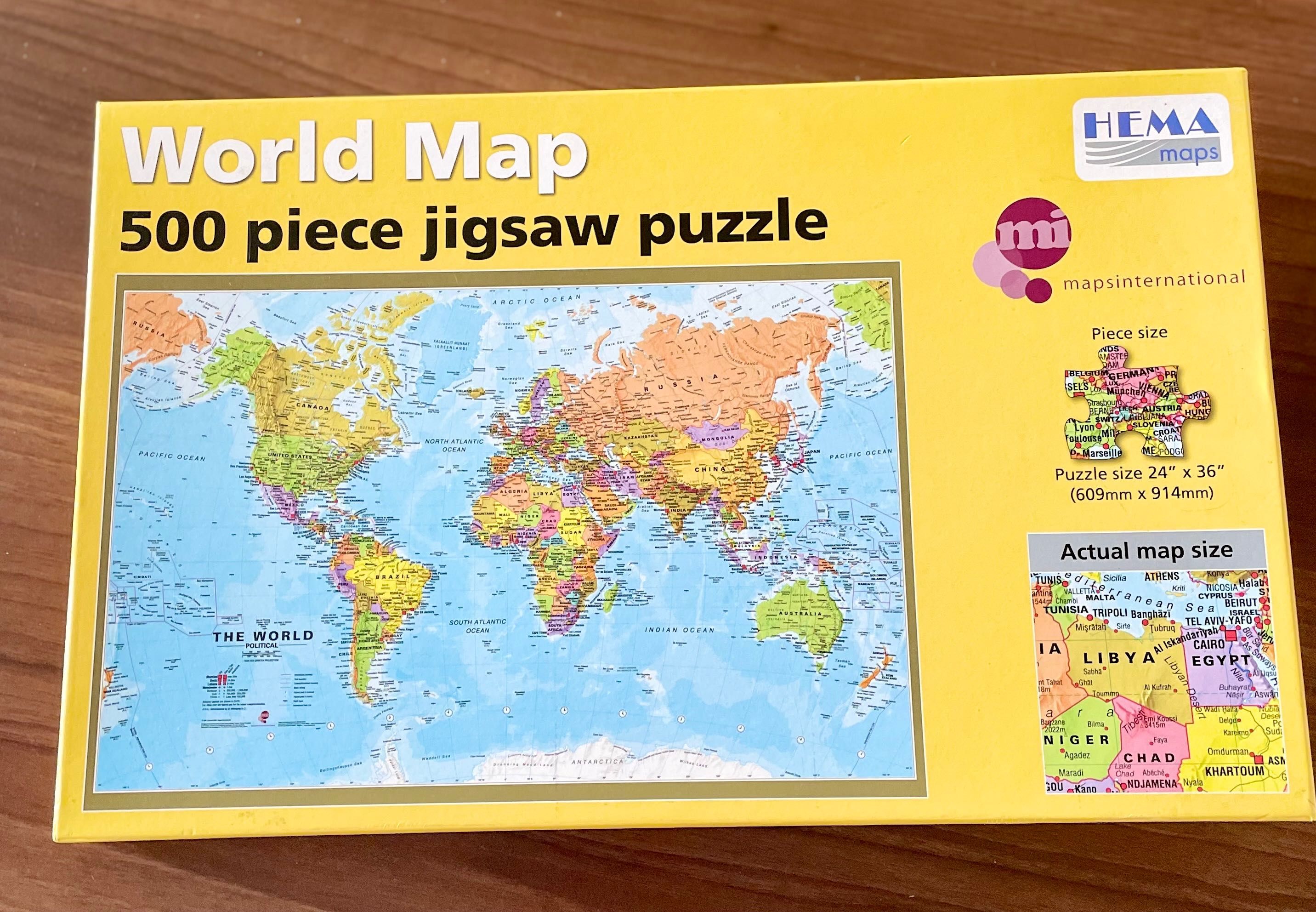 Puzzle Mapa Świata 500 szt.