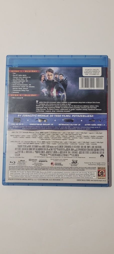 Captain America  pierwsze starcie 3d blu ray