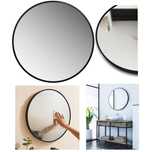 Lustro Okrągłe Wiszące Ścienne Loft Loftowe Czarna Rama 60 Cm
